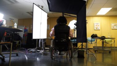 Project sunshine behind the scenes film shoot. Interview with man in wheelchair. 5-part promotional campaign to highlight the scope and impact of their work. Pediatric patients. Non profit. Production services.