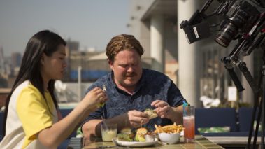 Travel Channel, Man v. NYC, Behind the Scenes, Casey Webb from man vs food and Vivian Chan from food network battle it out to see who knows NYC best. Branded content.Production services, original content, filming and editing, CaveLight Films. Food. Drinks. Best food in NY. Color purple. Filming food. Hotel beauty shots.